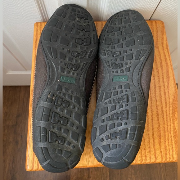 L.L. Bean Dark Brown Pebbled Leather Driving Moccasins SZ 10 1/2 EE EXTRA WIDE - Picture 6 of 8